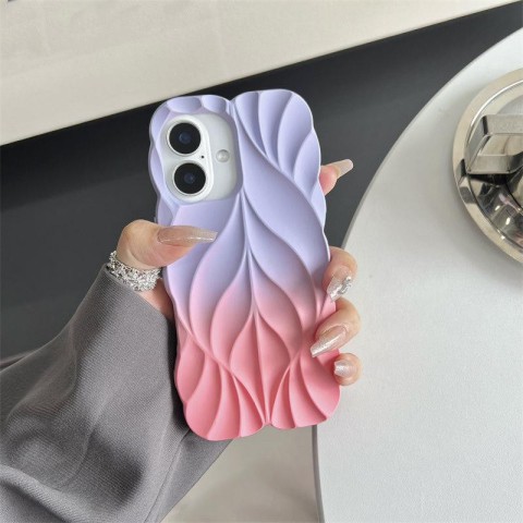 TPU чохол Leaf для Apple iPhone 16 (6.1") Lilac / Pink