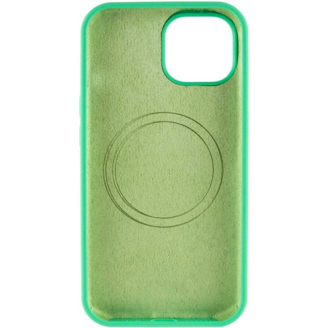 Чохол Silicone Case Full Protective (AA) with MagSafe для Apple iPhone 15 Plus (6.7") Зелений / Spearmint