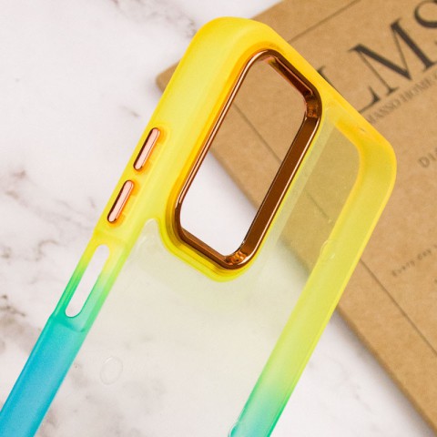 Чохол TPU+PC Fresh sip series для Xiaomi Redmi Note 12 4G Бірюзовий / Помаранчевий