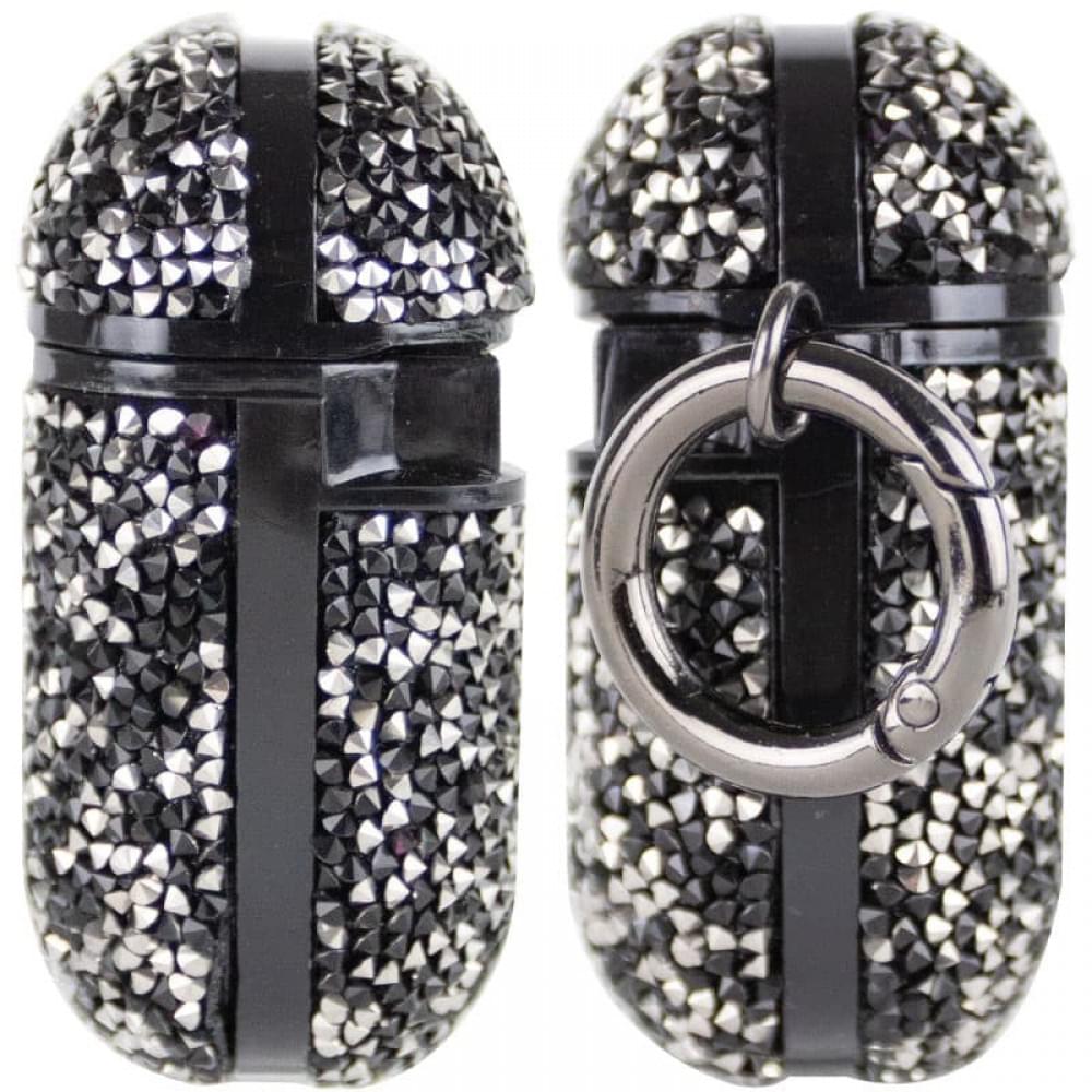 TPU чохол Bling World Rock Diamond для навушників AirPods 1/2 Чорний