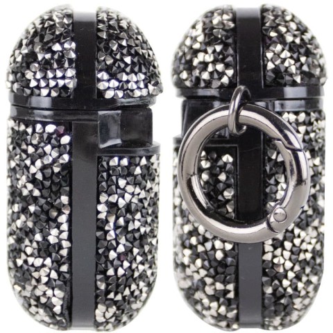 TPU чохол Bling World Rock Diamond для навушників AirPods 1/2 Чорний