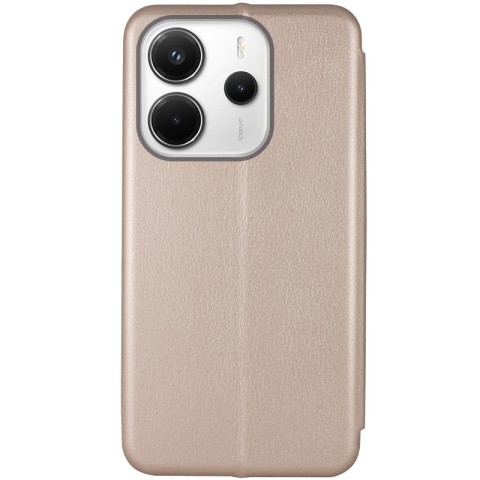 Шкіряний чохол-книжка Classy для Xiaomi Redmi Note 14 4G (Int. version) Золотий