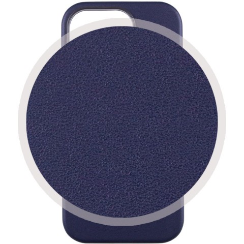 Шкіряний чохол Leather Case (AAA) with MagSafe and Animation для Apple iPhone 14 (6.1") Ink