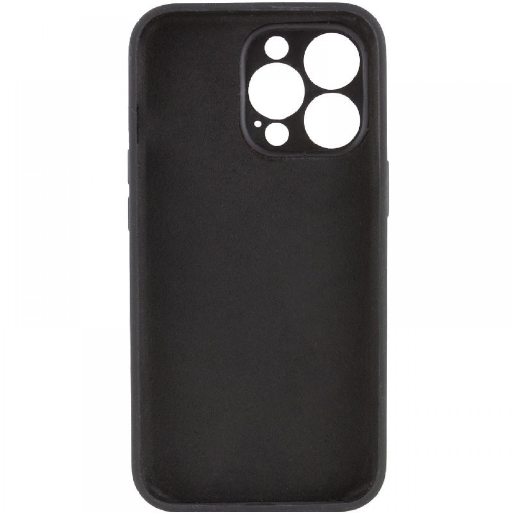 Чохол Silicone Case Full Camera Protective (AA) NO LOGO для Apple iPhone 15 Pro (6.1") Чорний / Black
