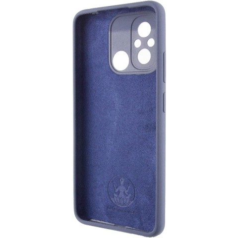 Чохол Silicone Cover Lakshmi Full Camera (AAA) with Logo для Xiaomi Redmi 12C Темно-синій / Midnight blue