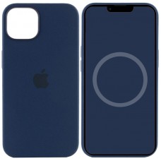 Чохол Silicone case (AAA) with Magsafe and Animation для Apple iPhone 13 (6.1") Синій / Abyss Blue