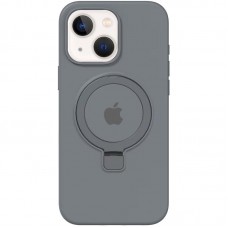 Чохол Silicone Case Full Protective with Ring для Apple iPhone 15 (6.1") Grey