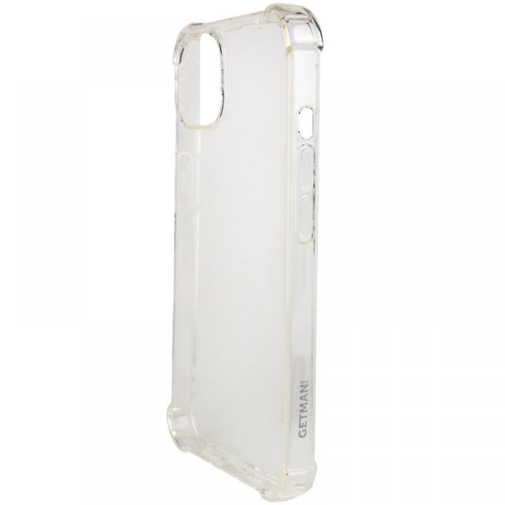 TPU чохол GETMAN Ease logo посилені кути для Apple iPhone 13 (6.1") Безбарвний (прозорий)