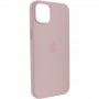 Чохол Silicone case (AAA) full with Magsafe для Apple iPhone 14 Pro Max (6.7") Рожевий / Chalk Pink