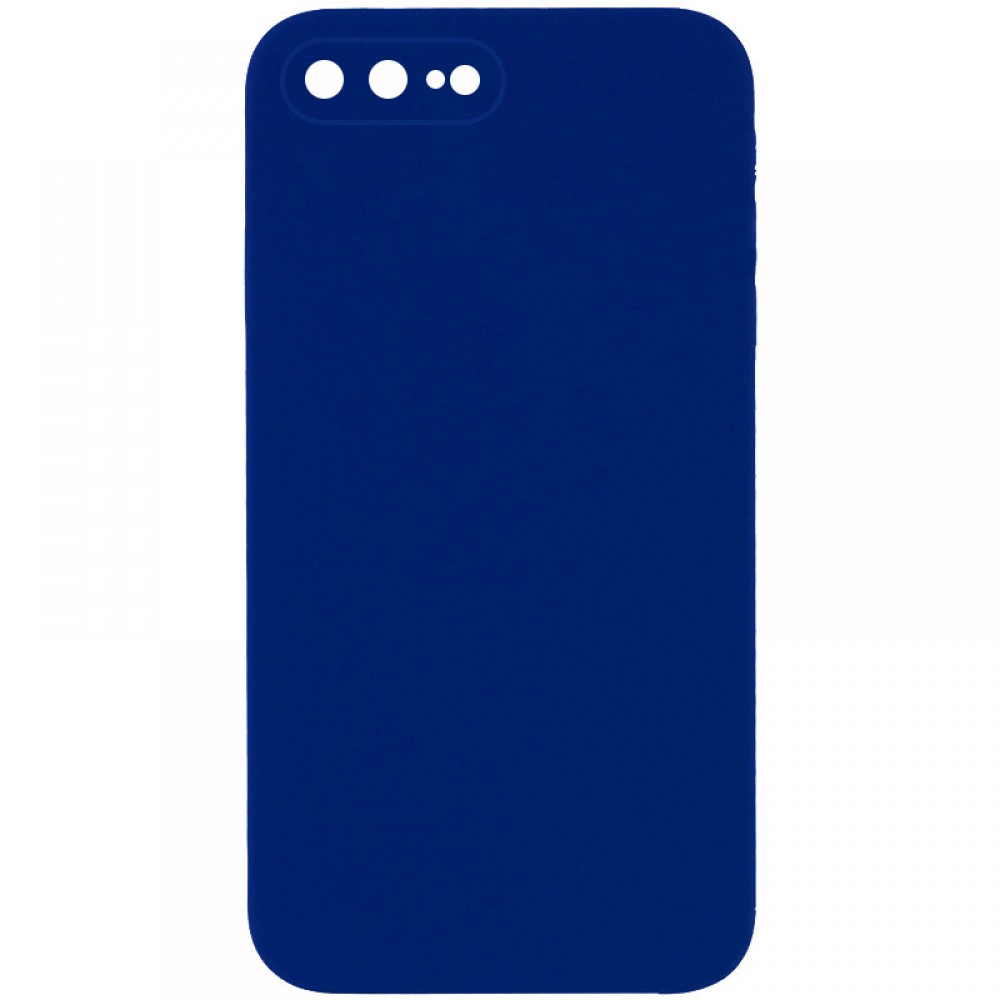 Чохол Silicone Case Square Full Camera Protective (AA) NOLOGO для Apple iPhone 7 plus/8 plus (5.5") Синій / Deep navy