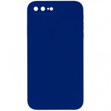 Чохол Silicone Case Square Full Camera Protective (AA) NOLOGO для Apple iPhone 7 plus/8 plus (5.5") Синій / Deep navy