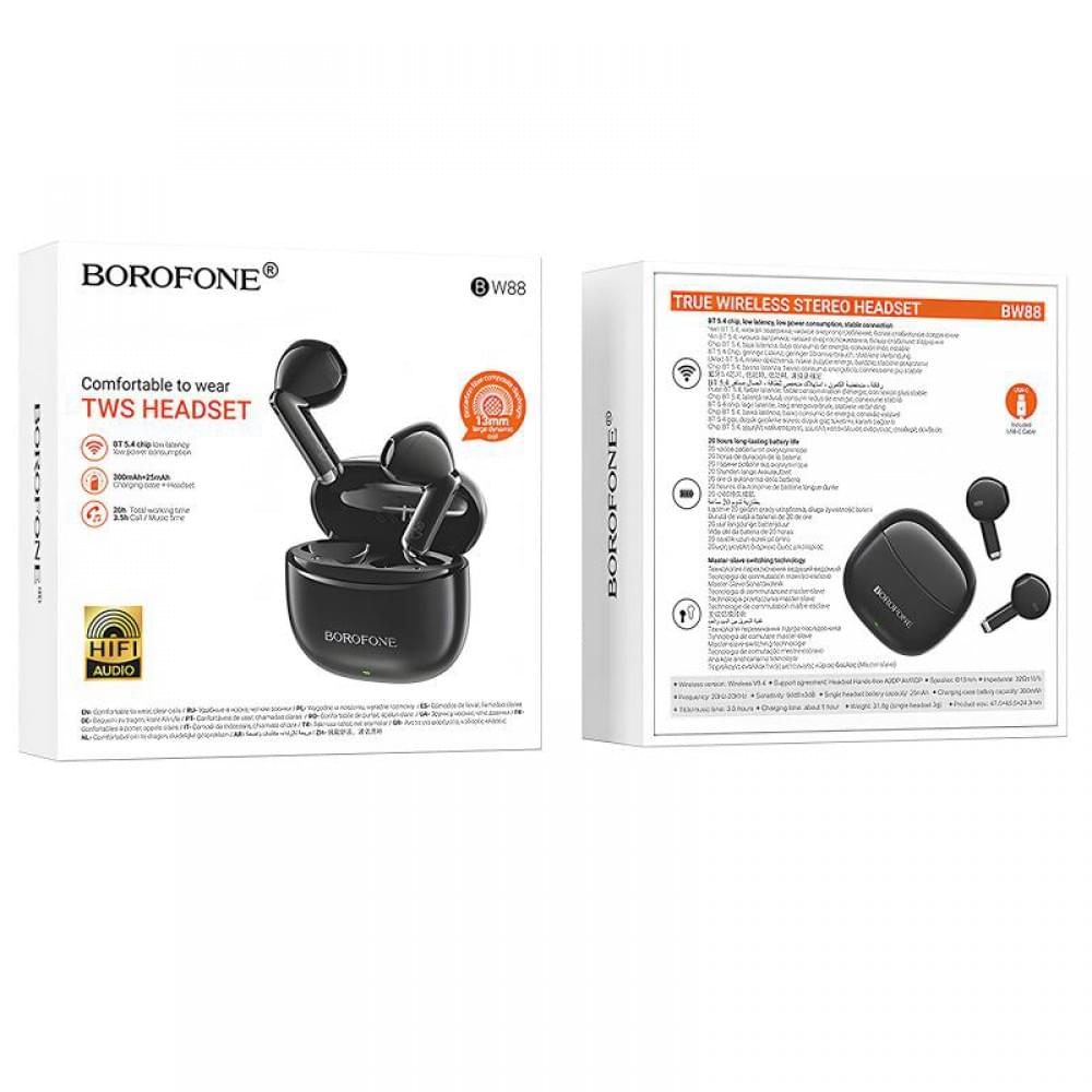 Бездротові TWS навушники Borofone BW88 Black