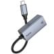 Перехідник Hoco UA37 Portable Type-C to RJ45 1000 Mbs (0.15m) Metal gray