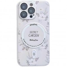 TPU+PC чохол Secret Garden with MagSafe для Apple iPhone 15 Pro (6.1") White