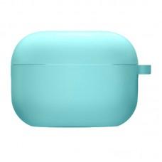 Силіконовий футляр з мікрофіброю для навушників Airpods 4 Бірюзовий / Marine Green