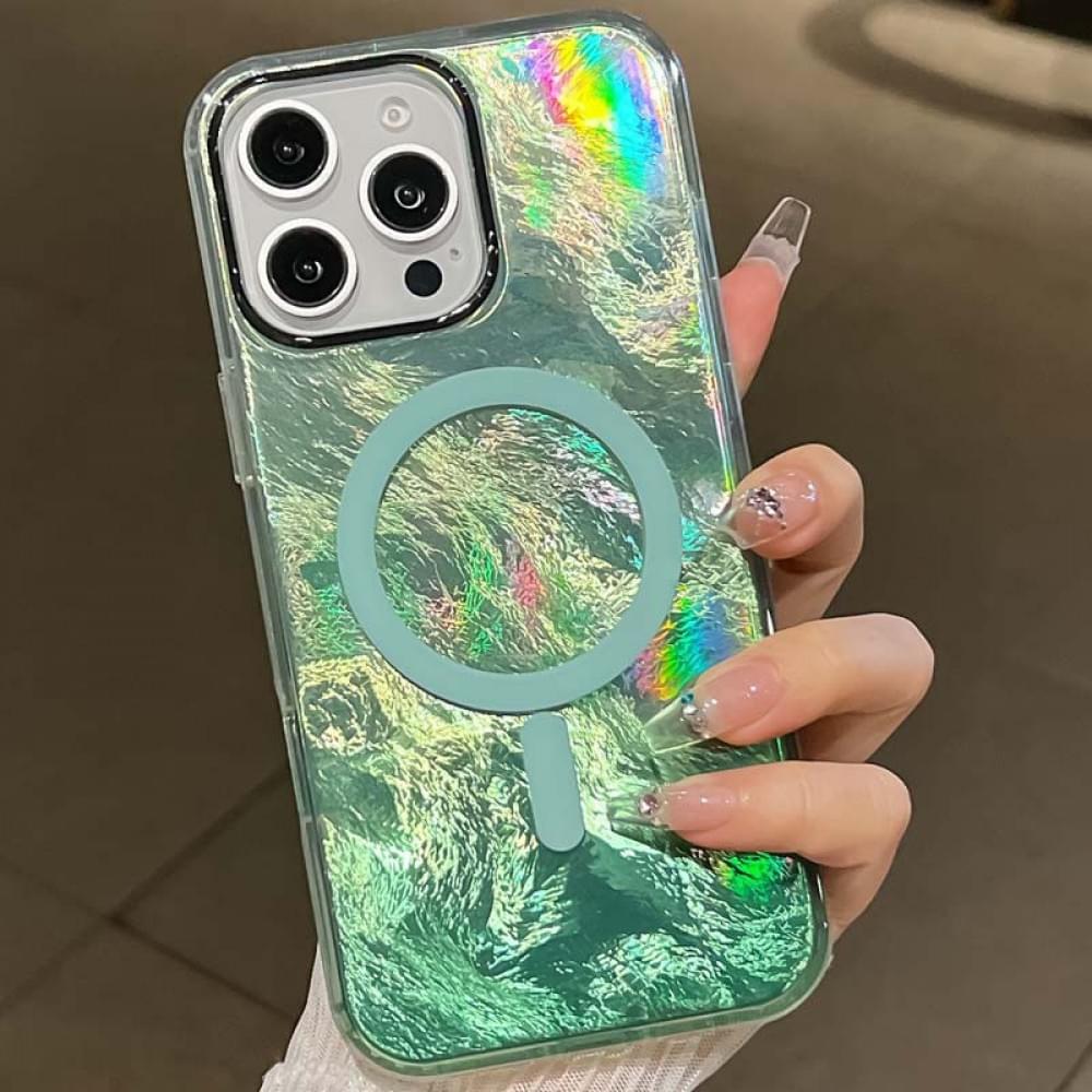 Чохол TPU Shiny Mountain (MagFit) для Apple iPhone 16 Pro (6.3") Green
