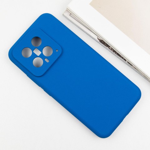 Чохол Silicone Cover Lakshmi Full Camera (AA) для Xiaomi 14 Синій / Navy Blue