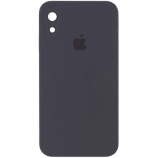 Чохол Silicone Case Square Full Camera Protective (AA) для Apple iPhone XR (6.1") Сірий / Dark Gray