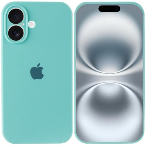 Чохол Silicone Case Full Camera Protective (AA) для Apple iPhone 16 Plus (6.7") Бірюзовий / Marine Green