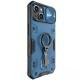 TPU+PC чохол Nillkin CamShield Armor Pro no logo (шторка на камеру) для Apple iPhone 14 (6.1") Синій