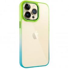 Чохол TPU+PC Fresh sip series для Apple iPhone 14 Pro Max (6.7") Бірюзовий / Лимонний