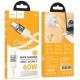 Дата кабель Hoco U129 Spirit Transparent Type-C to Type-C 60W (1.2m) Biege