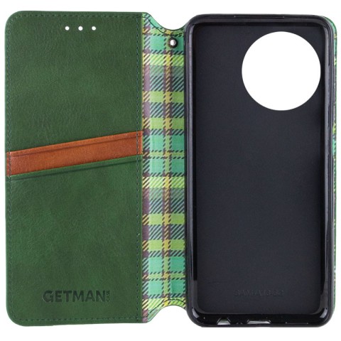 Шкіряний чохол-книжка GETMAN Cubic (PU) для Realme 11 4G Зелений