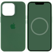 Чохол Silicone case (AAA) full with Magsafe and Animation для Apple iPhone 13 Pro Max (6.7") Зелений / Clover