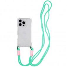 Чохол TPU CrossBody with straps для Apple iPhone 15 Pro Max (6.7") Transparent