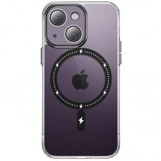 Чохол TPU+PC Colorful with MagSafe для Apple iPhone 14 (6.1") Black