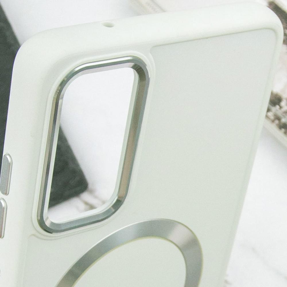 TPU чохол Bonbon Metal Style with MagSafe для Samsung Galaxy A25 5G Білий / White