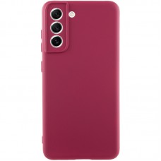 Чохол Silicone Cover Lakshmi Full Camera (AA) для Samsung Galaxy S22 Бордовий / Marsala