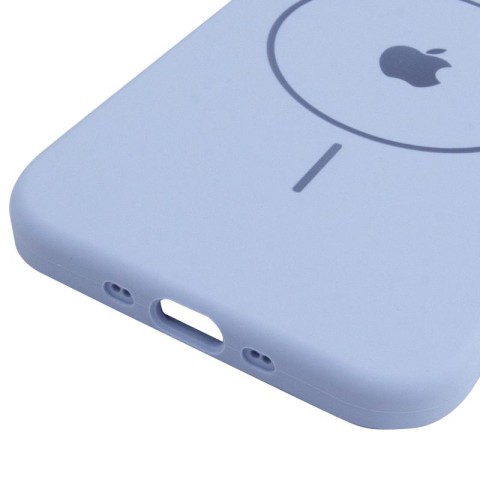 Чохол Silicone Case Full Protective (AA) V2 with MagSafe для Apple iPhone 17 Air (6.5") Блакитний / Lilac Blue