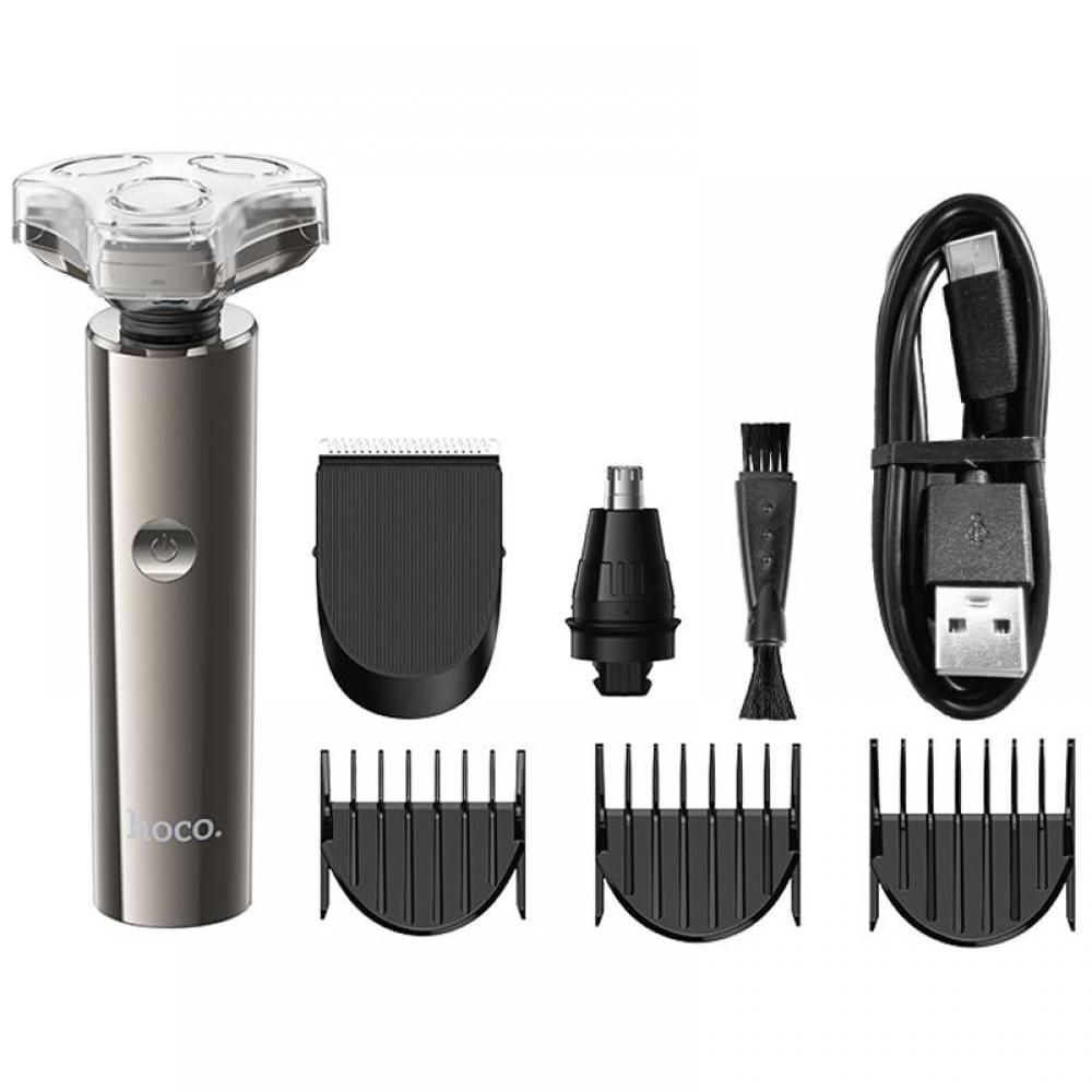 Электроброритва Hoco HP36 3in1 Shaver & Trimmer 600 mAh Metal gray