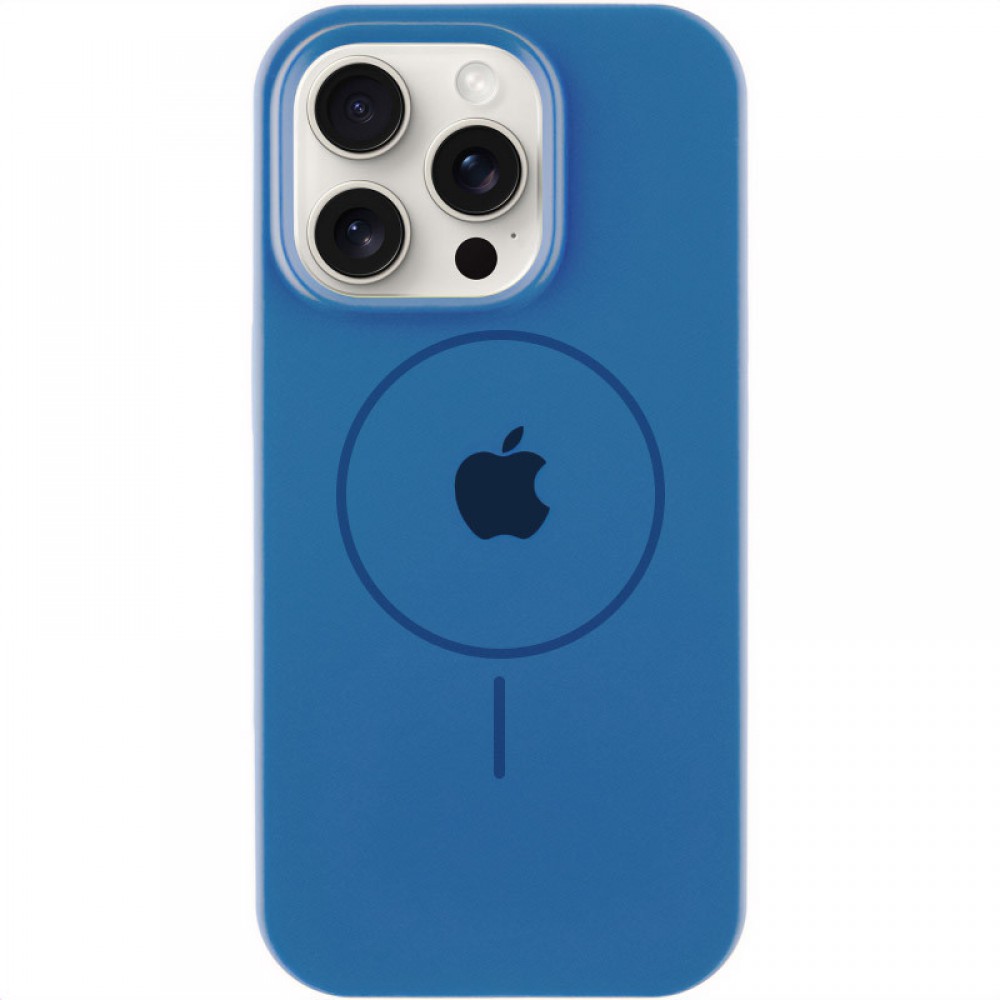 Чохол Silicone Case Full Protective (AA) with MagSafe для Apple iPhone 13 Pro Max (6.7") Синій / Denim Blue