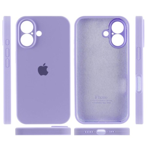 Чохол Silicone Case Full Camera Protective (AA) для Apple iPhone 16 (6.1") Бузковий / Dasheen