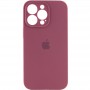 Чохол Silicone Case Full Camera Protective (AA) для Apple iPhone 13 Pro (6.1") Бордовий / Plum / PVH