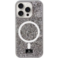 TPU чохол Bling World Rock Diamond with MagSafe для Apple iPhone 15 Pro (6.1") Grey