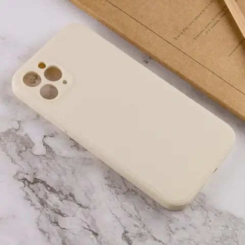 Силіконовий чохол Candy Full Camera для Apple iPhone 11 Pro Max (6.5") Бежевий / Antique White