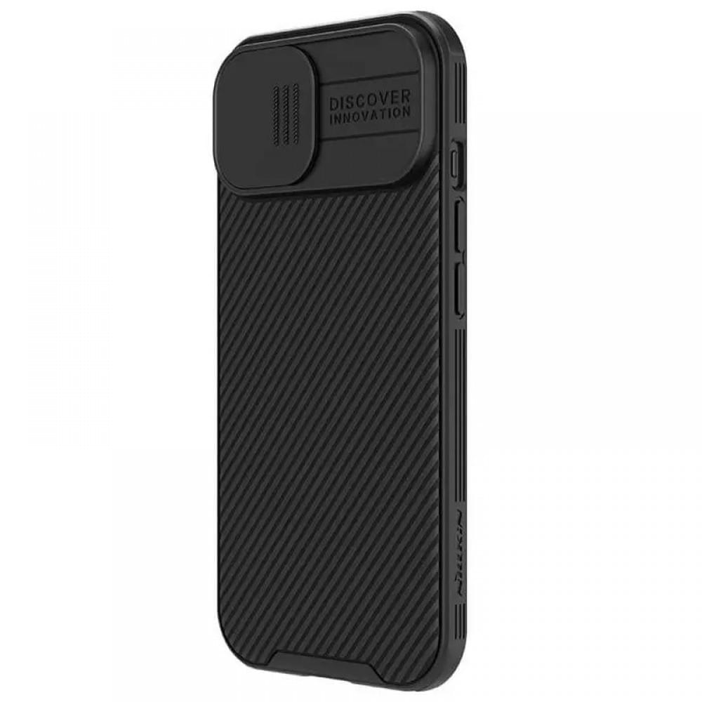 Карбоновая накладка Nillkin CamShield Pro Magnetic для Apple iPhone 15 (6.1")