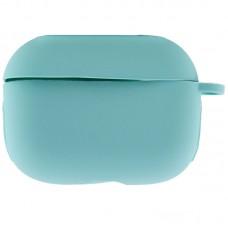 Силіконовий футляр New з карабіном для навушників Airpods Pro Бірюзовий / Marine Green