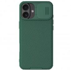 Карбонова накладка Nillkin CamShield Pro для Apple iPhone 16 (6.1") Deep Green