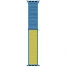 Ремінець Nylon для Apple watch 42mm/44mm/45mm/49mm Blue / Yellow