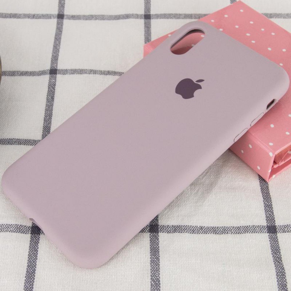 Чохол Silicone Case Full Protective (AA) для Apple iPhone X / XS (5.8") Сірий / Lavender