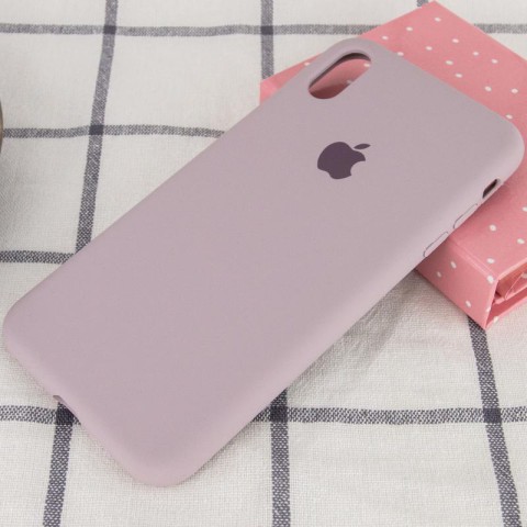 Чохол Silicone Case Full Protective (AA) для Apple iPhone X / XS (5.8") Сірий / Lavender