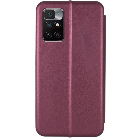 Шкіряний чохол-книжка Classy для Xiaomi Redmi 10 Бордовий