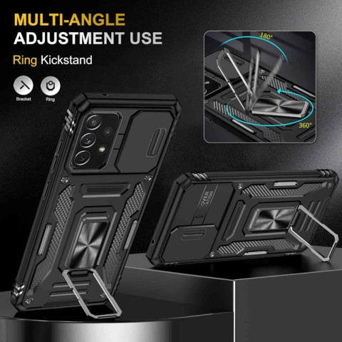 Ударостійкий чохол Camshield Army Ring для Samsung Galaxy A33 5G Чорний / Black