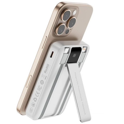 Портативний ЗП Power Bank WIWU Wi-P061 22.5W+PD20W з БЗП+iWatch with cable 10000 mAh White