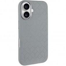 Шкіряний чохол Carved with MagSafe для Apple iPhone 16 (6.1") Grey