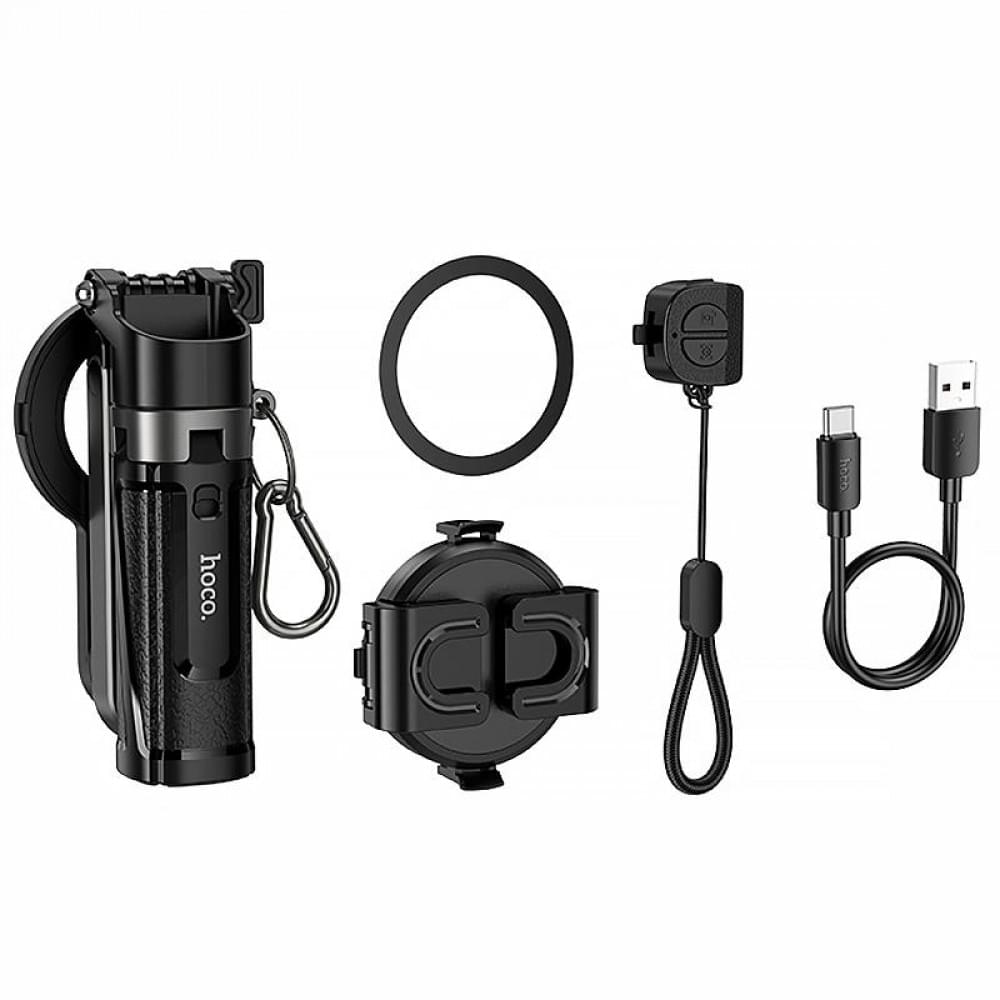 Монопод для селфі Hoco K27 Pro Magnetic Clamp 2in1 Black